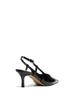 Marrie Black Leather Slingback
