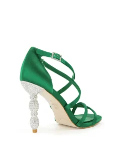 Marvelled Heeled Sandal with Diamante Heel