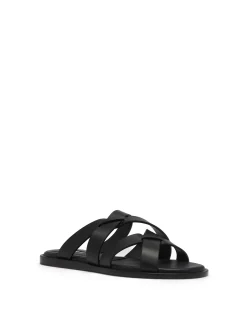 MARVINA LEATHER FLAT SANDAL