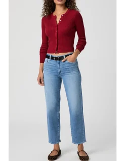 Mason Ankle Mid Rise Straight Leg Jeans