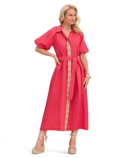 Matilda Linen Collared Dress