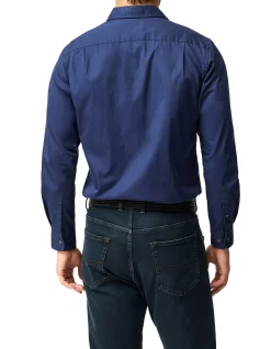 MAVIS LAKE LONG SLEEVE SPORTS FIT SHIRT - MIDNIGHT