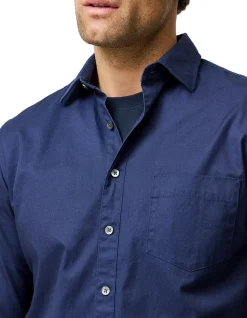 MAVIS LAKE LONG SLEEVE SPORTS FIT SHIRT - MIDNIGHT