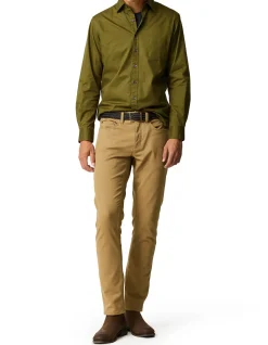 MAVIS LAKE LONG SLEEVE SPORTS FIT SHIRT - KHAKI