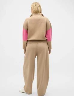 MD CONTRAST ZIP THROUGH KNIT