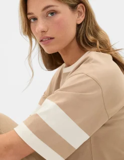 MD COTTON CONTRAST BOYFRIEND TEE