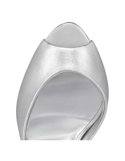 ME DOLLY 100 LEATHER SILVER MULE