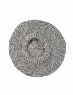 Melange Knit Heavyweight Charcoal Beret