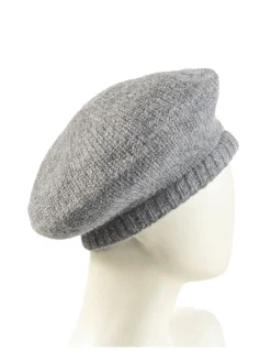 Melange Knit Heavyweight Charcoal Beret