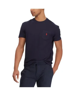 Mens Crew Neck Standard Fit Pocket T-Shirt
