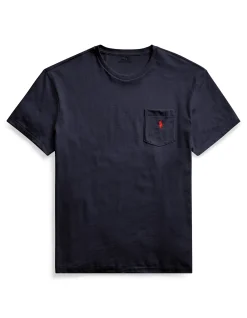 Mens Crew Neck Standard Fit Pocket T-Shirt