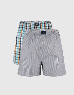 Mens 2 pack Woven Boxer