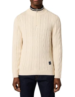 MENS SWEATER ZIP NECK
