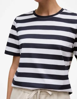 Mercerised Cotton Stripe T-shirt
