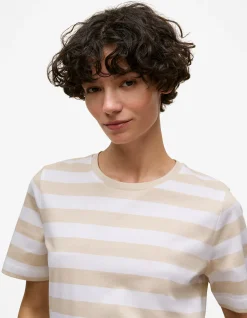 Mercerised Cotton Stripe T-shirt