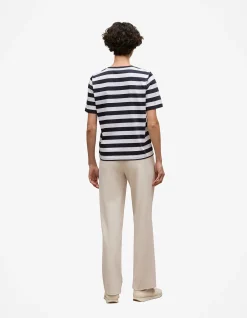 Mercerised Cotton Stripe T-shirt