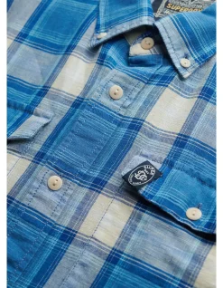 Merchant Linen Check Long Sleeve Shirt