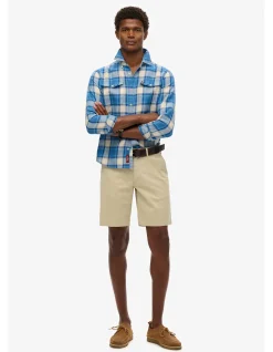 Merchant Linen Check Long Sleeve Shirt