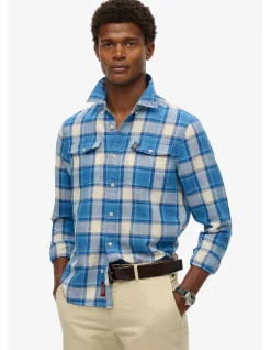 Merchant Linen Check Long Sleeve Shirt