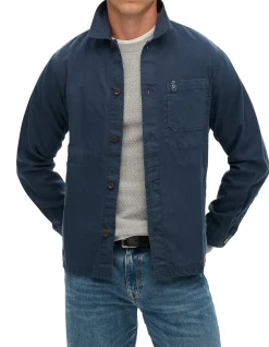 MERCHANT LINEN-BLEND OVERSHIRT
