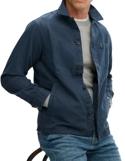MERCHANT LINEN-BLEND OVERSHIRT