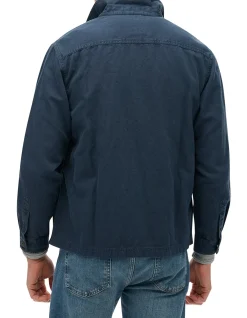 MERCHANT LINEN-BLEND OVERSHIRT