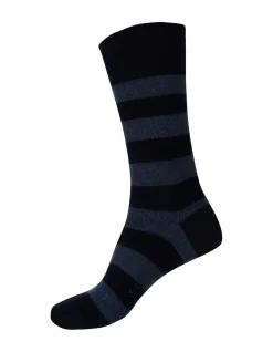 Merino Alpaca Stripe Warm Health Crew Sock