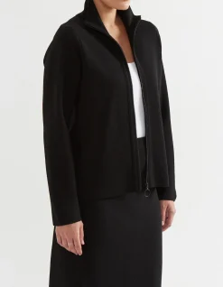MERINO LONG SLEEVE ZIP THROUGH CARDIGAN