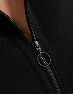 MERINO LONG SLEEVE ZIP THROUGH CARDIGAN