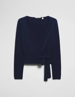 Merino Button Detail Wrap Knit