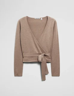 Merino Button Detail Wrap Knit