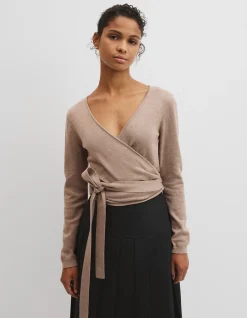 Merino Button Detail Wrap Knit