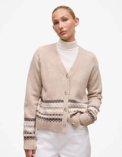 Merino Cashmere Fair Isle Cardigan