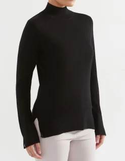 MERINO LONG SLEEVE HIGH NECK SWEATER