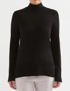 MERINO LONG SLEEVE HIGH NECK SWEATER