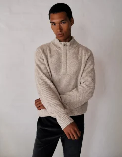 Merino Nep Half Zip Pullover