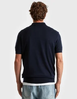 MERINO WOOL BLEND SS KNIT POLO