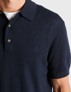 MERINO WOOL BLEND SS KNIT POLO