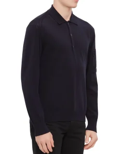 Merino Wool Polo Sweater