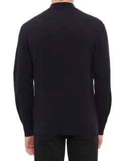 Merino Wool Polo Sweater