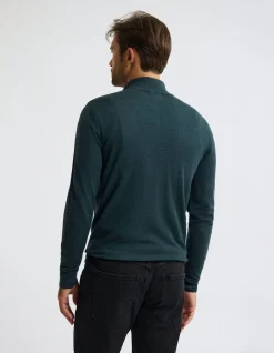 MERINO ZIP-NECK WOOL PULLOVER