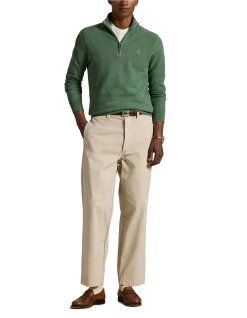 Mesh-Knit Cotton Quarter-Zip Sweater