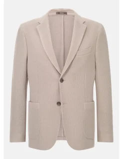 MICRO STRUCTURED WOOL JERSEY BLAZER