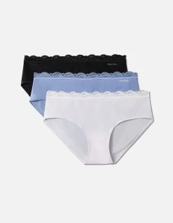 MICROFIBER STRETCH WITH LACE HIPSTER 3PK
