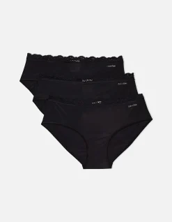 MICROFIBER STRETCH WITH LACE HIPSTER 3PK