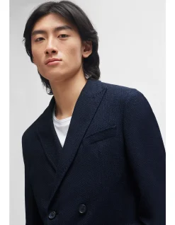 Micro-Patterned Slim-Fit Jacket
