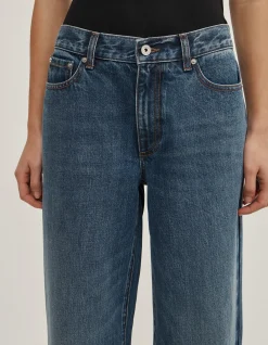 Mid Rise Wide Leg Jean