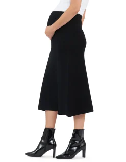Midi Length Maternity Knit Skirt
