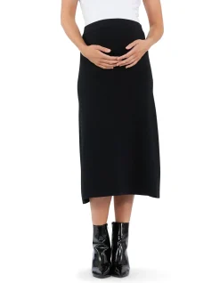 Midi Length Maternity Knit Skirt