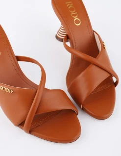 MIDOLLINO CALF HEEL 55 SANDAL